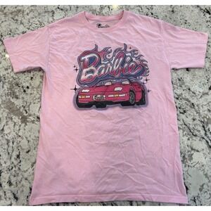 Hot Topic Barbiecore Graphic T Shirt Pink Corvette‎  Women's Sz L girlhoodcore
